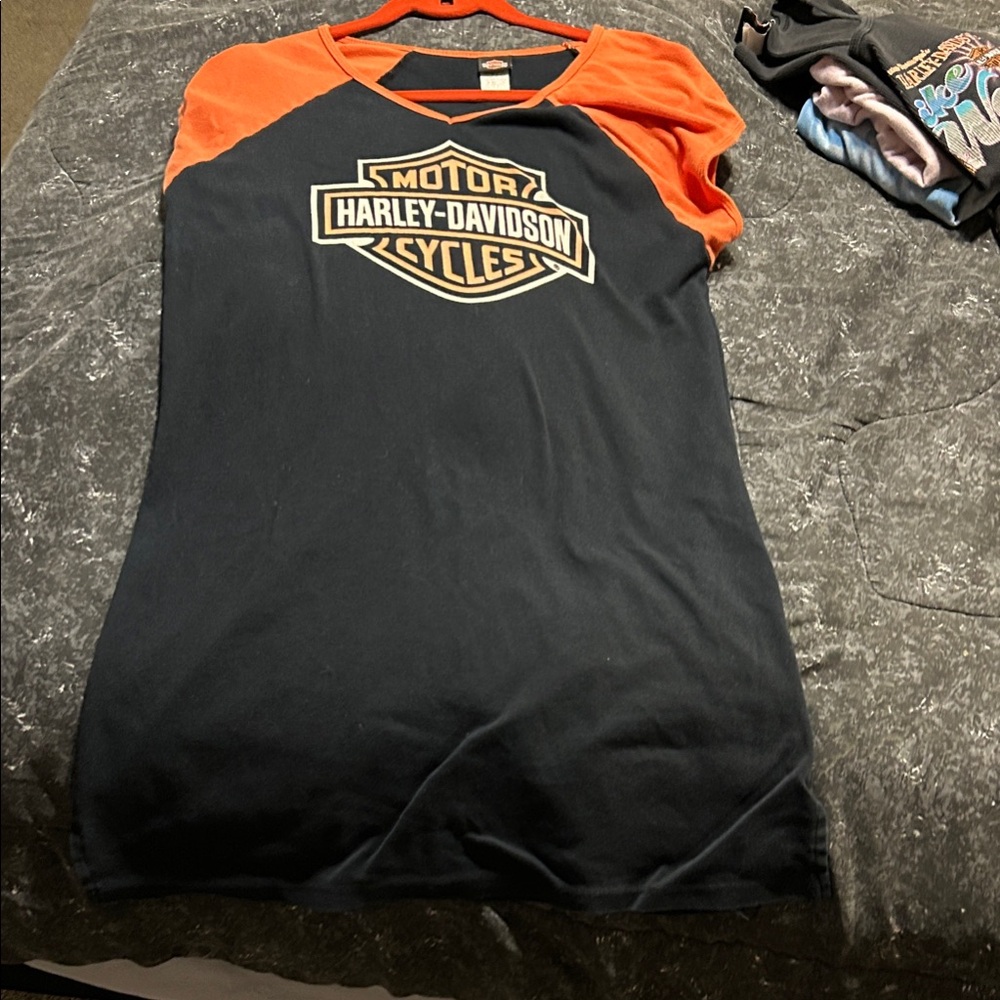 Harley-Davidson Black and Orange Night shirt